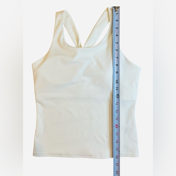 Johnny Was Calme Ribbed Tank Top, Women’s, built in bra, White, Size Small - Picture 3 of 7